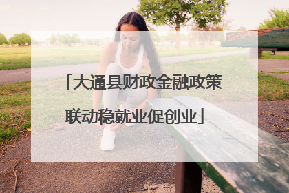 大通县财政金融政策联动稳就业促创业